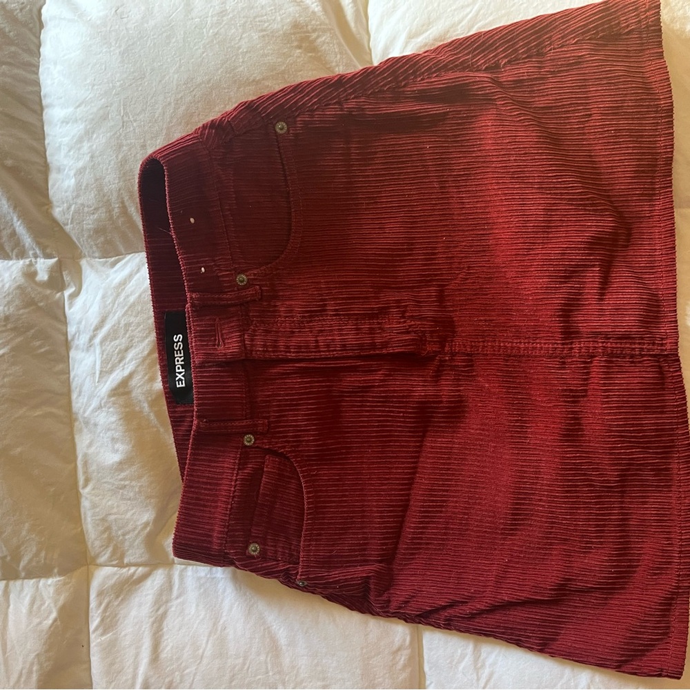 Express Scarlet A-Line Mini Skirt